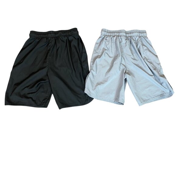 Bundle of 2 Reebok Basketball Athletic Shorts Mens S Gray and Black #93S - Picture 2 of 6